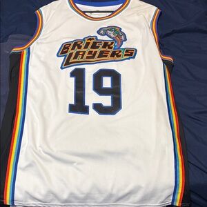 White Brick Layers Basketball Jersey